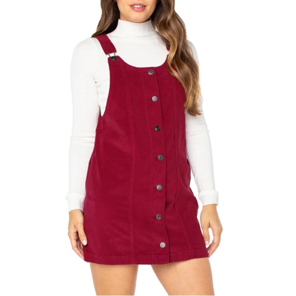 Celebrity Pink Pinafore Corduroy Overall Style Dress NWT